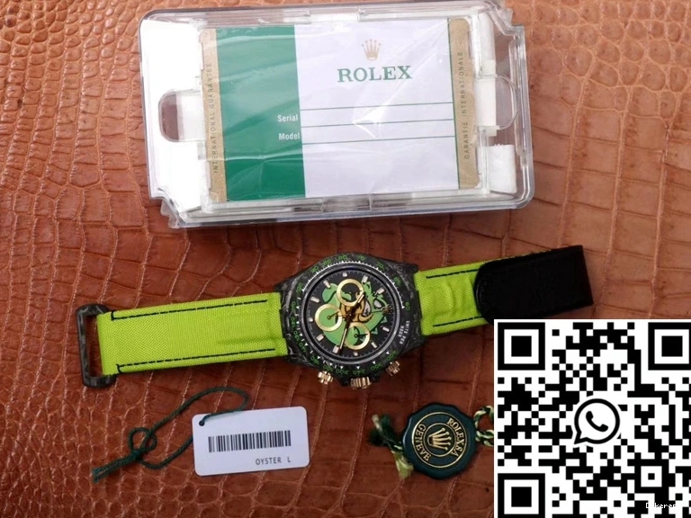 Cosmos Exploded Dragon Chronograph Edition Dial Rolex Daytona Green Carbon Fiber 0404